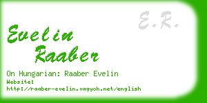 evelin raaber business card